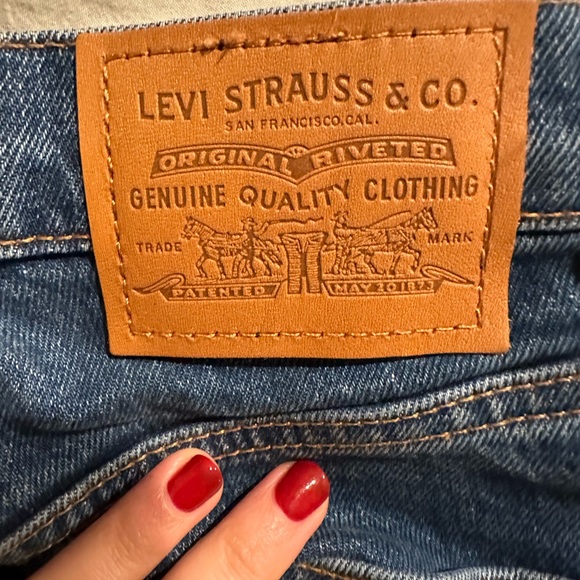 Levi’s Ribcage Straight Ankle Women's Jeans, Dark Blue, 23 size - Picture 7 of 9